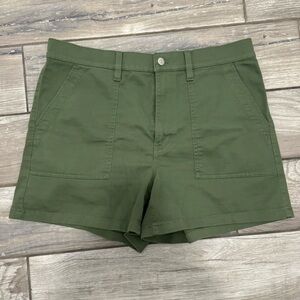 J Crew Utility chino shorts in utility green